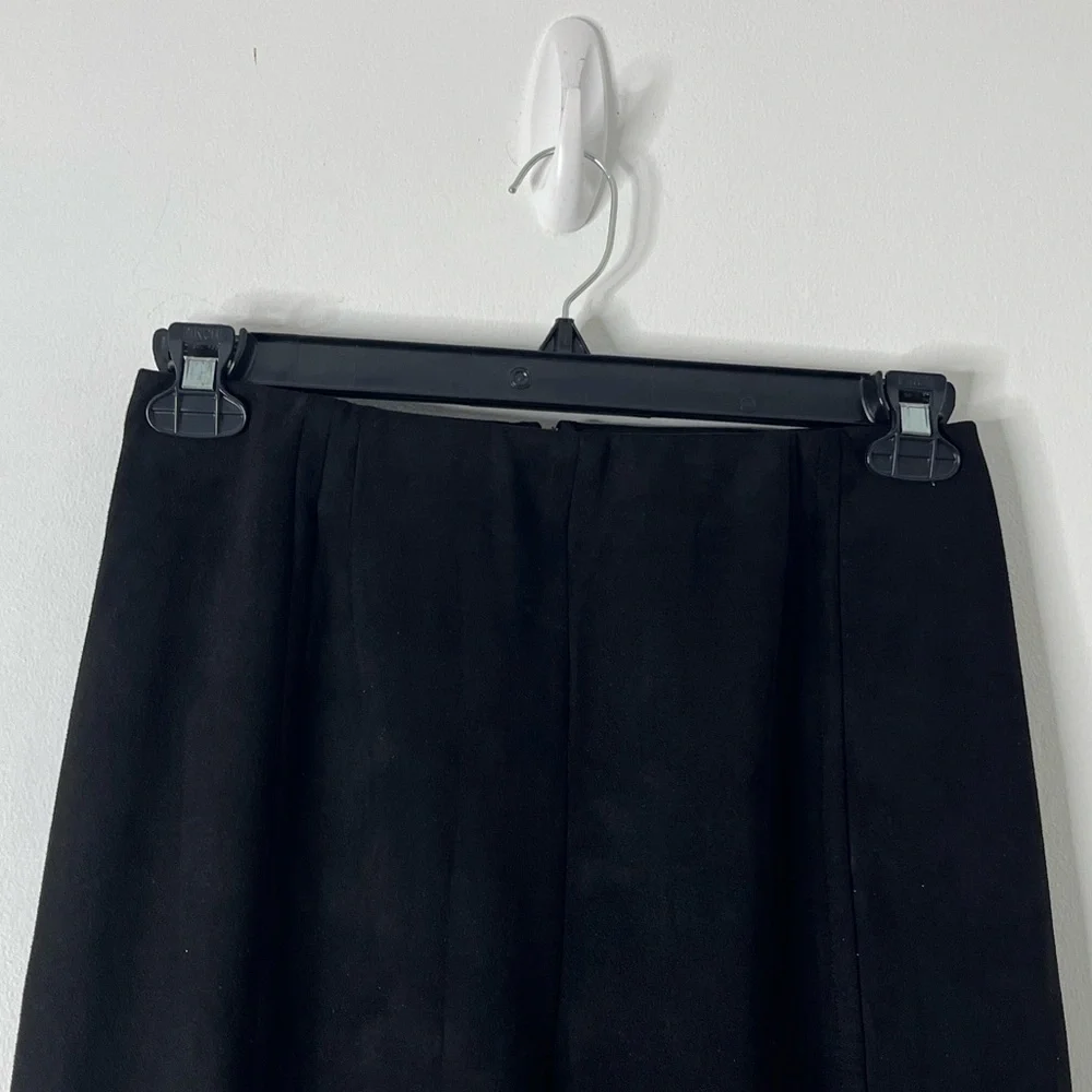 FREE PEOPLE‎ Faux Suede Black Wide-Leg Pants Sz 28